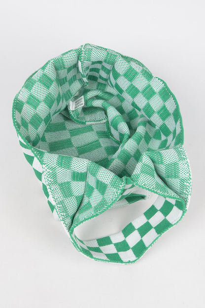 Checker Poly Woven Bag
