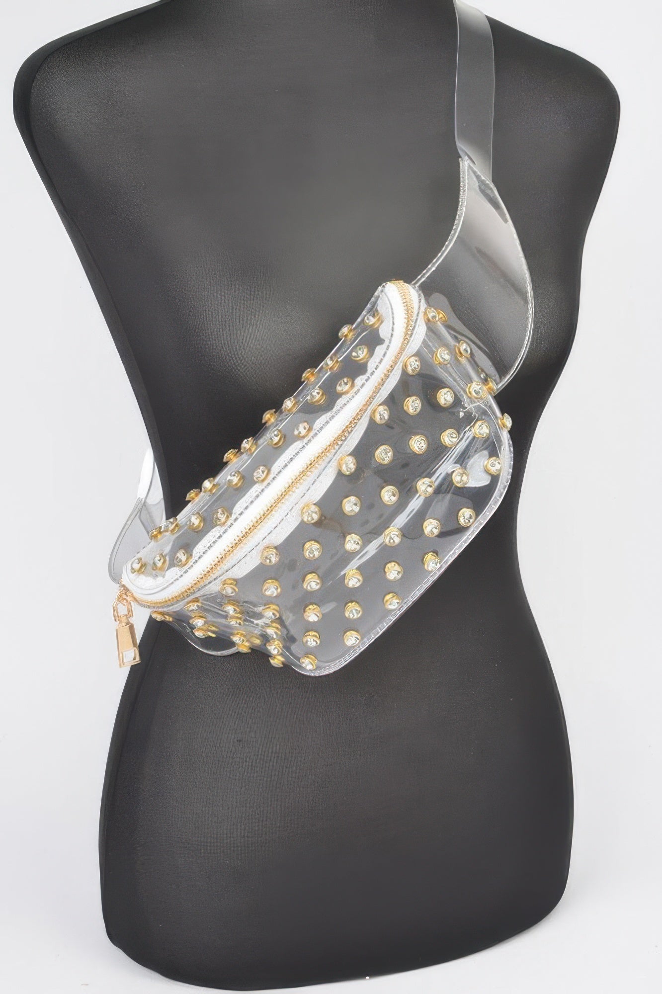 Transparent Rhinestone Studded Fanny Pack