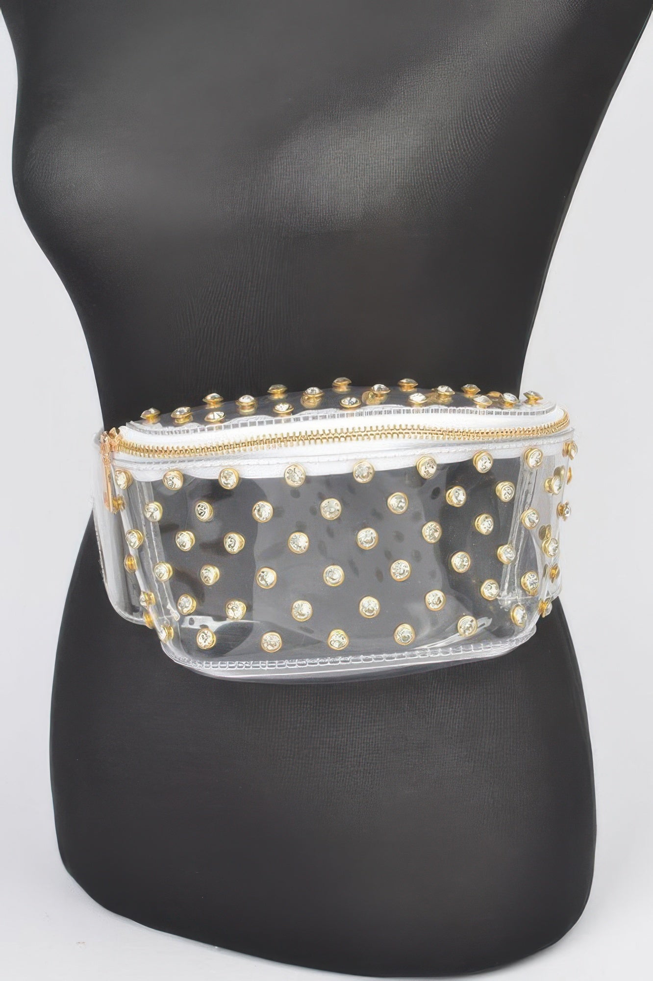 Transparent Rhinestone Studded Fanny Pack