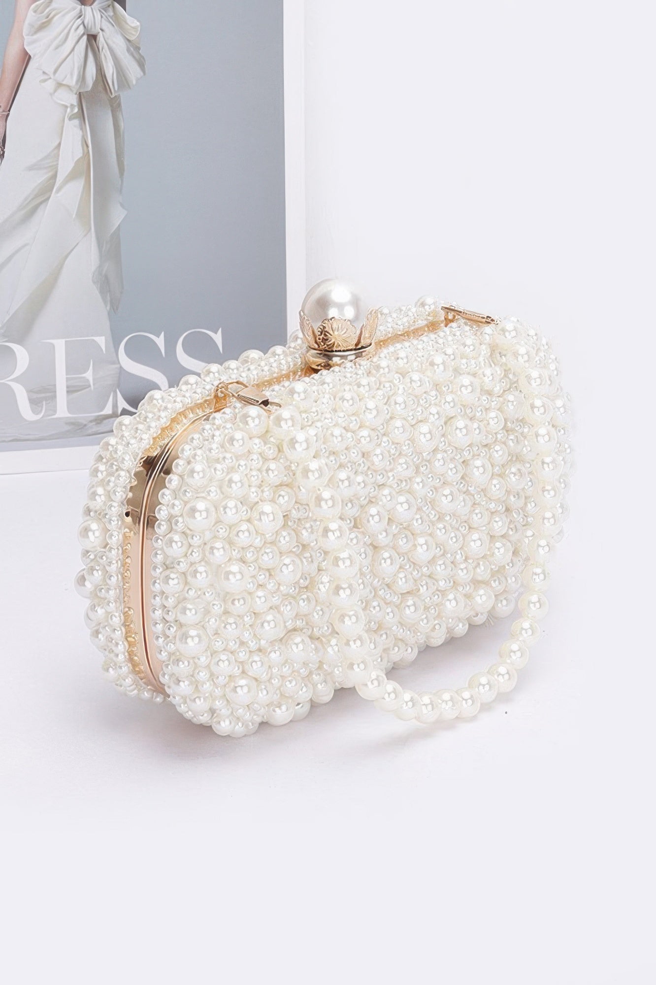 Faux Pearl Handmade Party Clutch