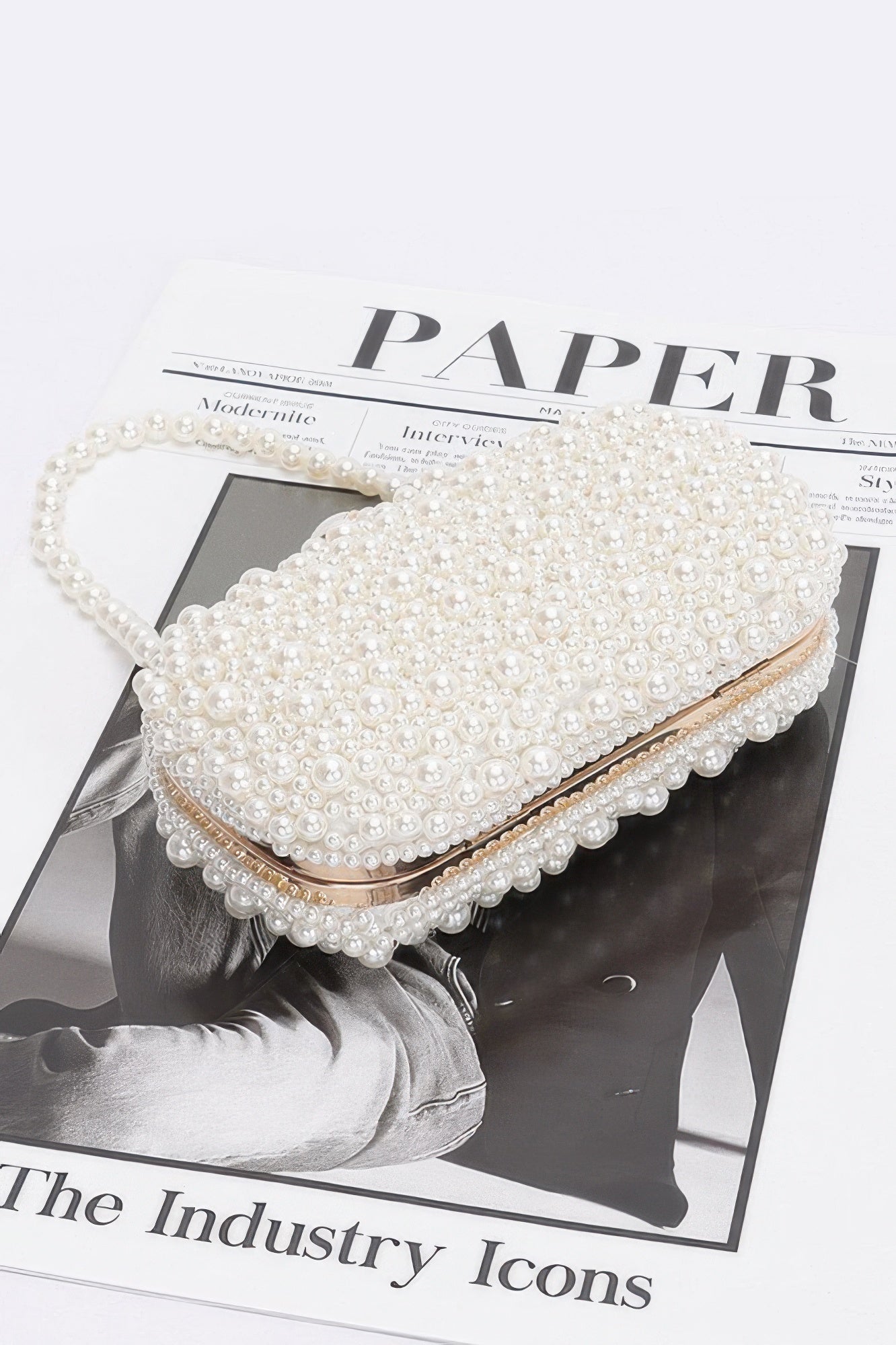 Faux Pearl Handmade Party Clutch