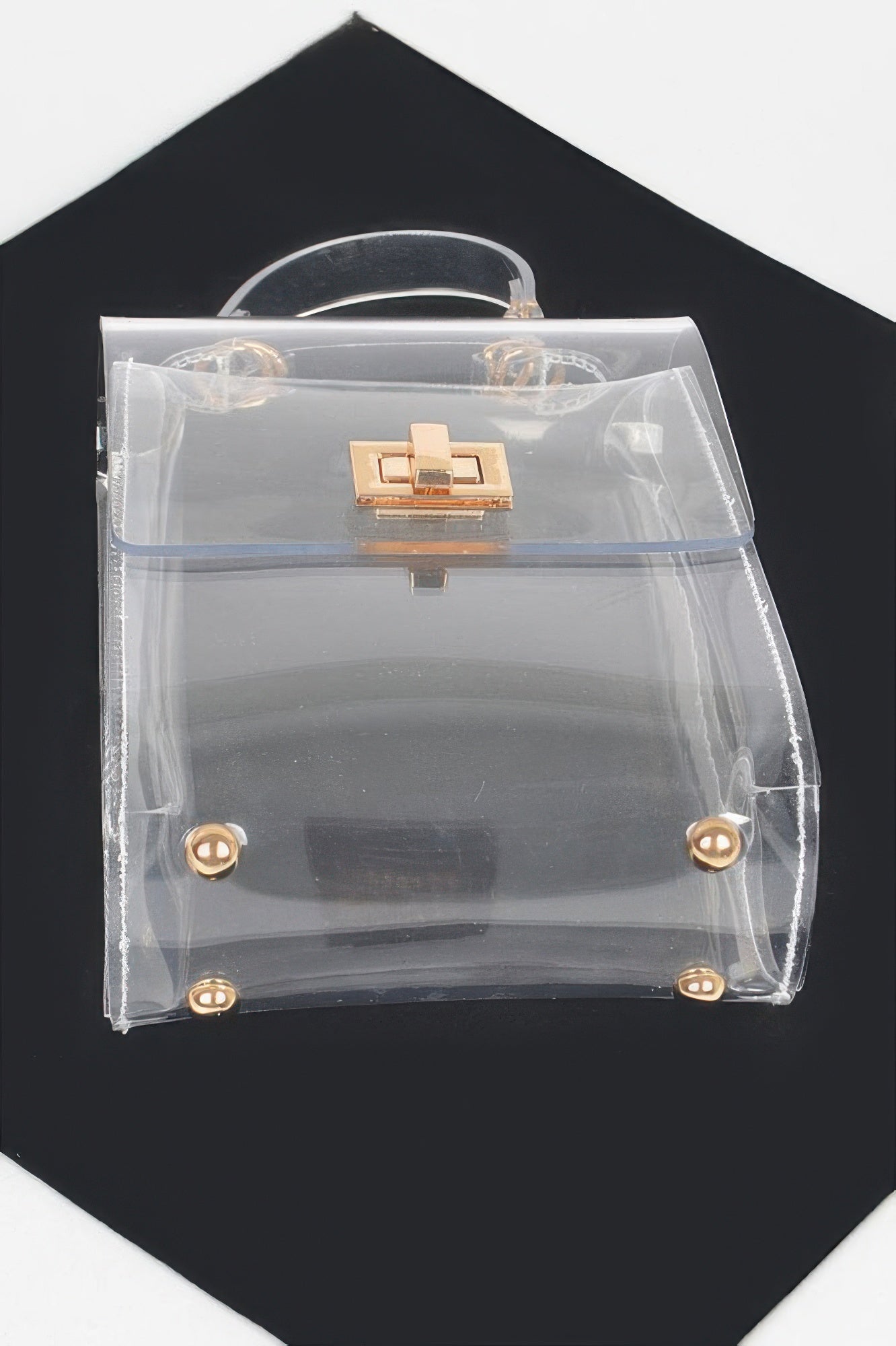 Transparent Top Handle Flap Clutch