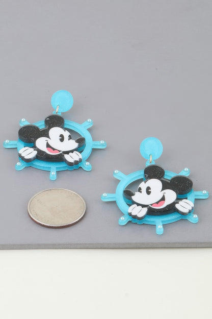 Classic Anchor Mickey Mouse Earrings