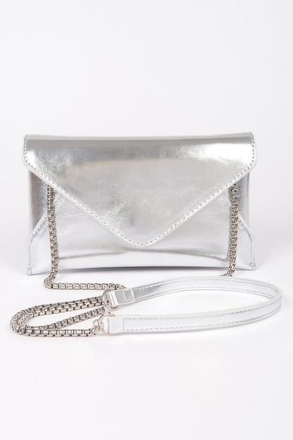 Metallic Small Envelope Clutch