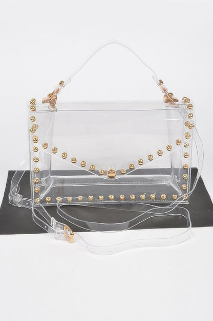 Round Stud Clear Bag