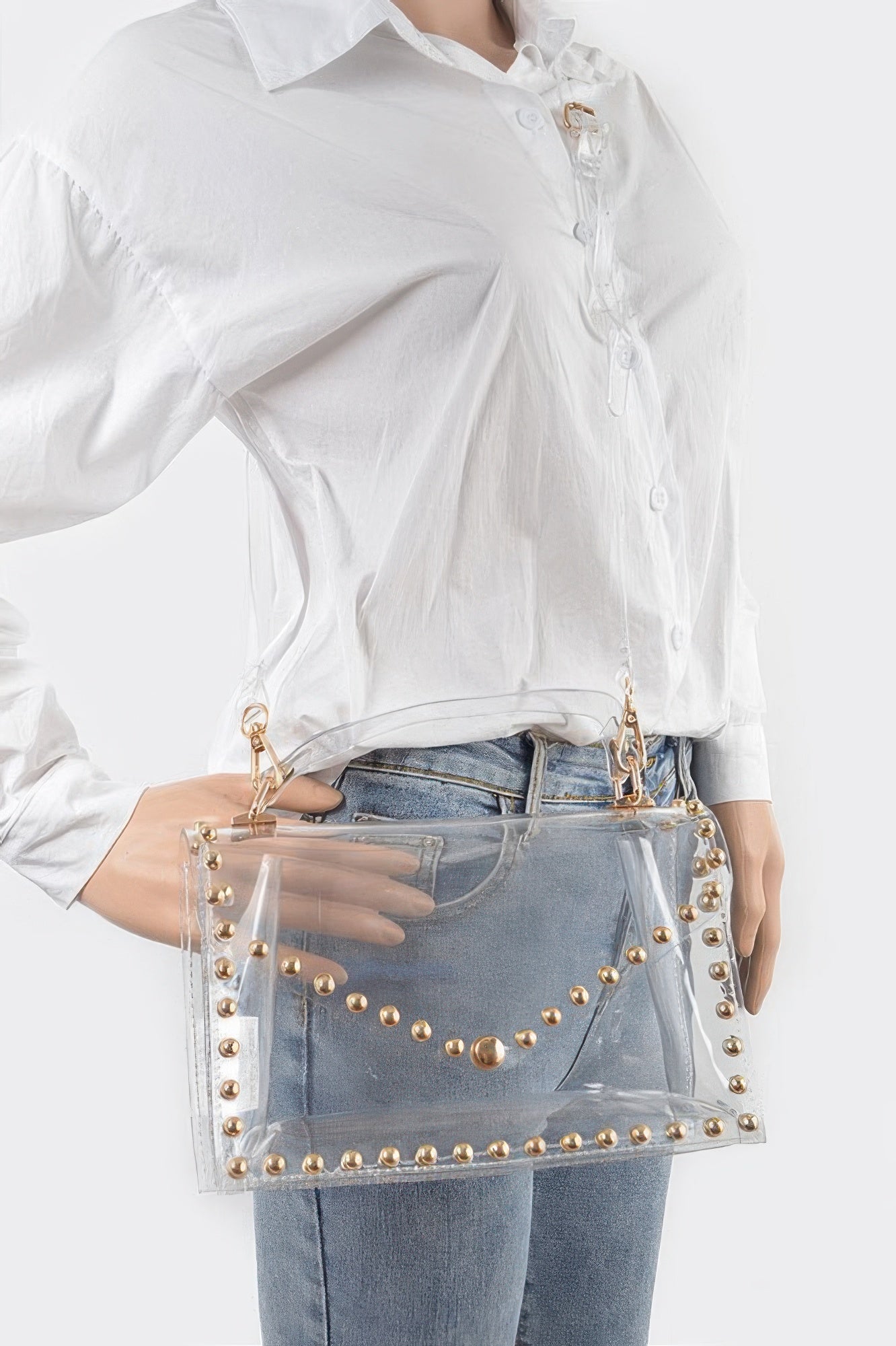 Round Stud Clear Bag