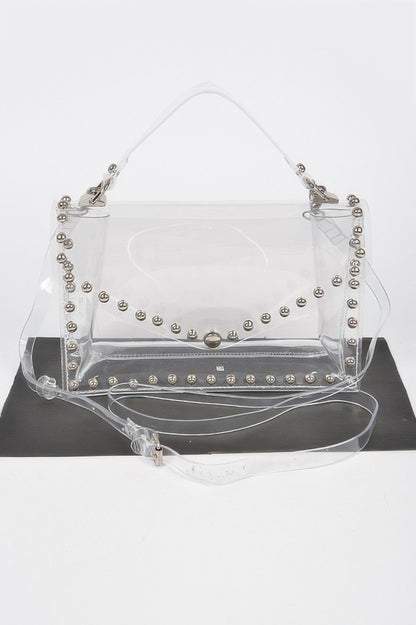 Round Stud Clear Bag