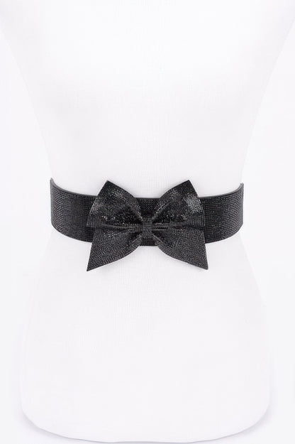 Rhinestone Ribbon Elastic Belt