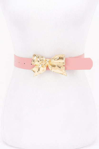 Metal Ribbon Buckle Belt