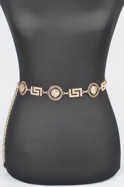 Metal Rhinestone Chain Belt