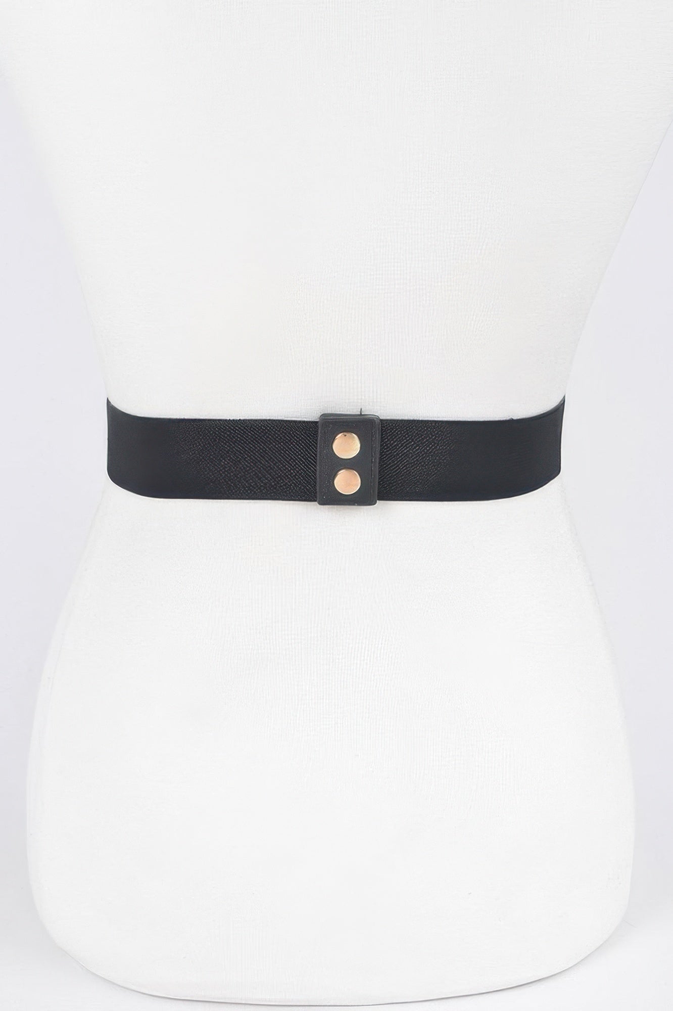 Faux Leather Metal Studded Elastic Belt