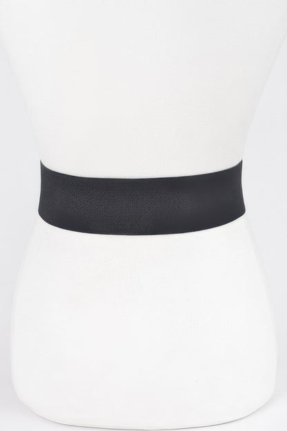 Rhinestone Buckle Elastic Belt