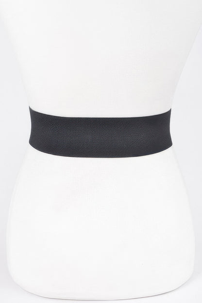 Rhinestone Buckle Elastic Belt
