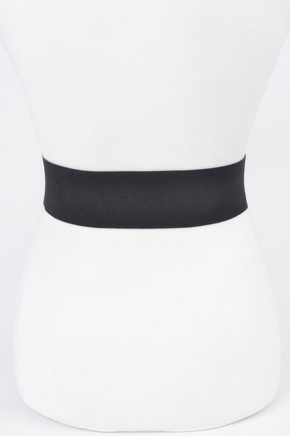 Rhinestone Two Buckle Elastic Belt
