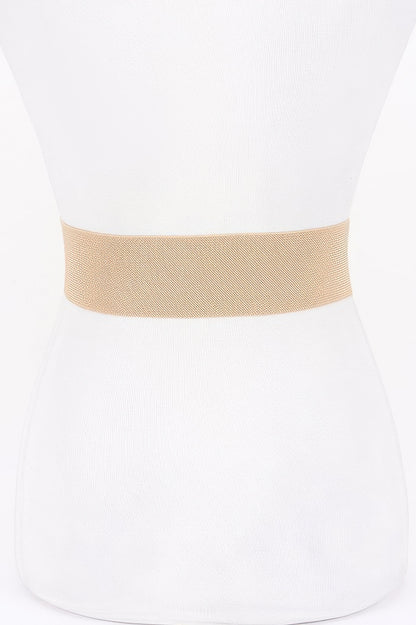 Rhinestone Bow Buckle Stretch Belt