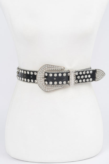 Multi Metal Stone Studded Plus Belt