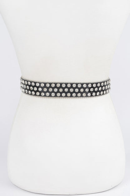 Multi Metal Stone Studded Plus Belt