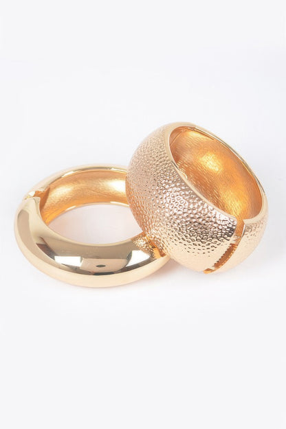 Two Pieces Set Metal Bangle