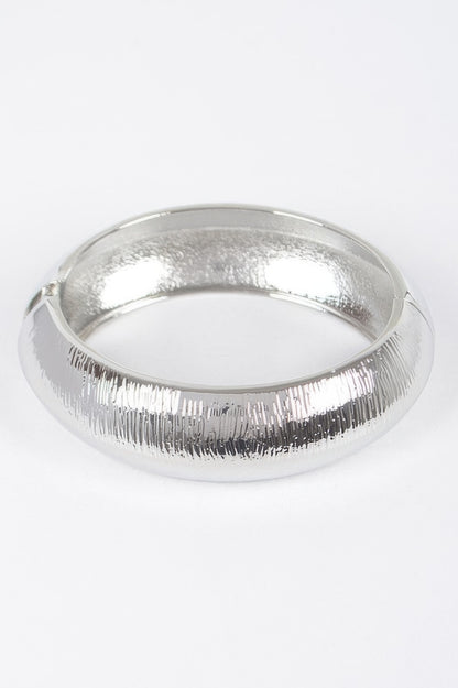 Two Pieces Set Wide Metal Bangle