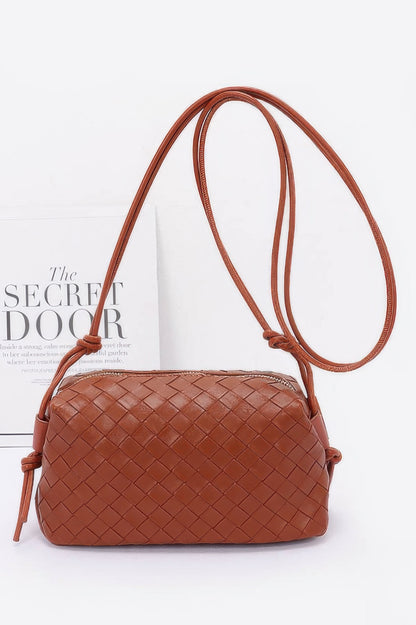 Embossed Faux Leather Camera Bag