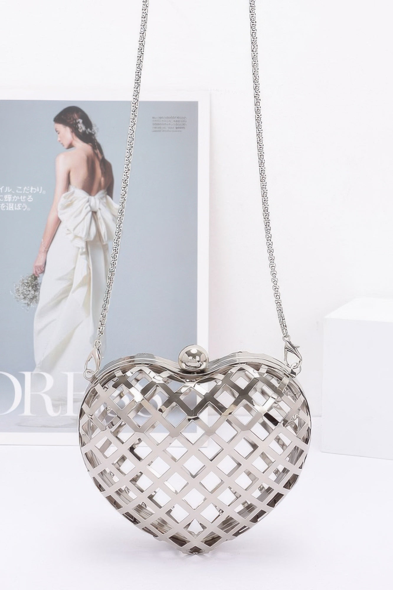 Metal Heart Shape Mini Clutch