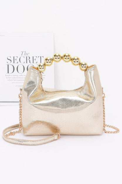 Metallic Ccb Ball Handle Bag