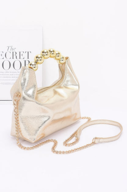 Metallic Ccb Ball Handle Bag