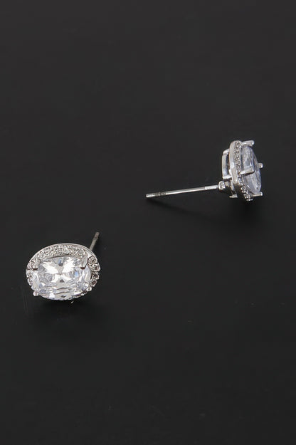 Oval Rhinestone Queen Inspired Earrings