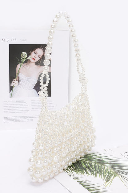 Faux Pearl Elegance Clutch