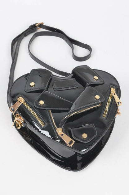 Heart Shape Jacket Crossbody Bag