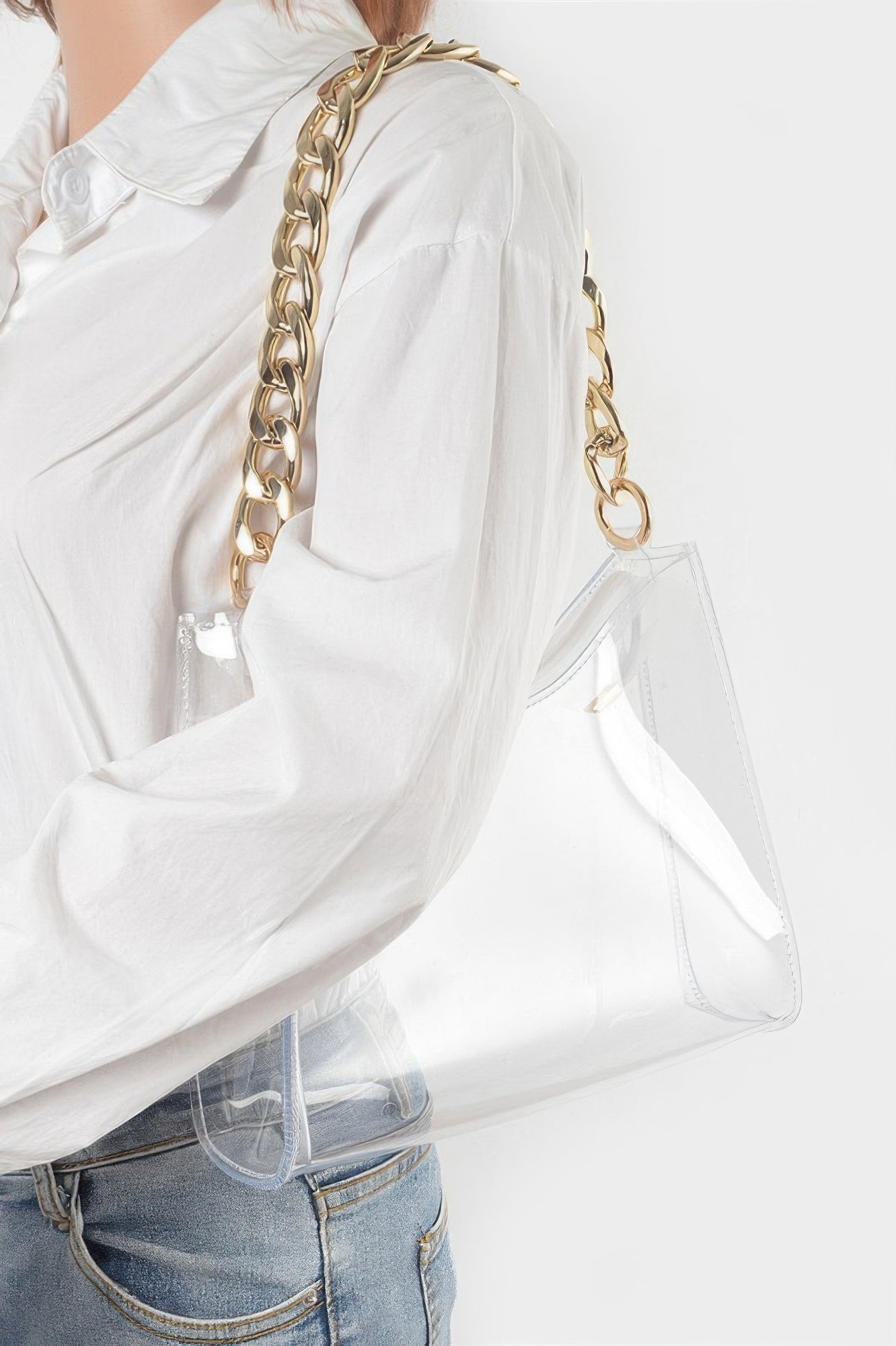 Transparent Big Chain Bag
