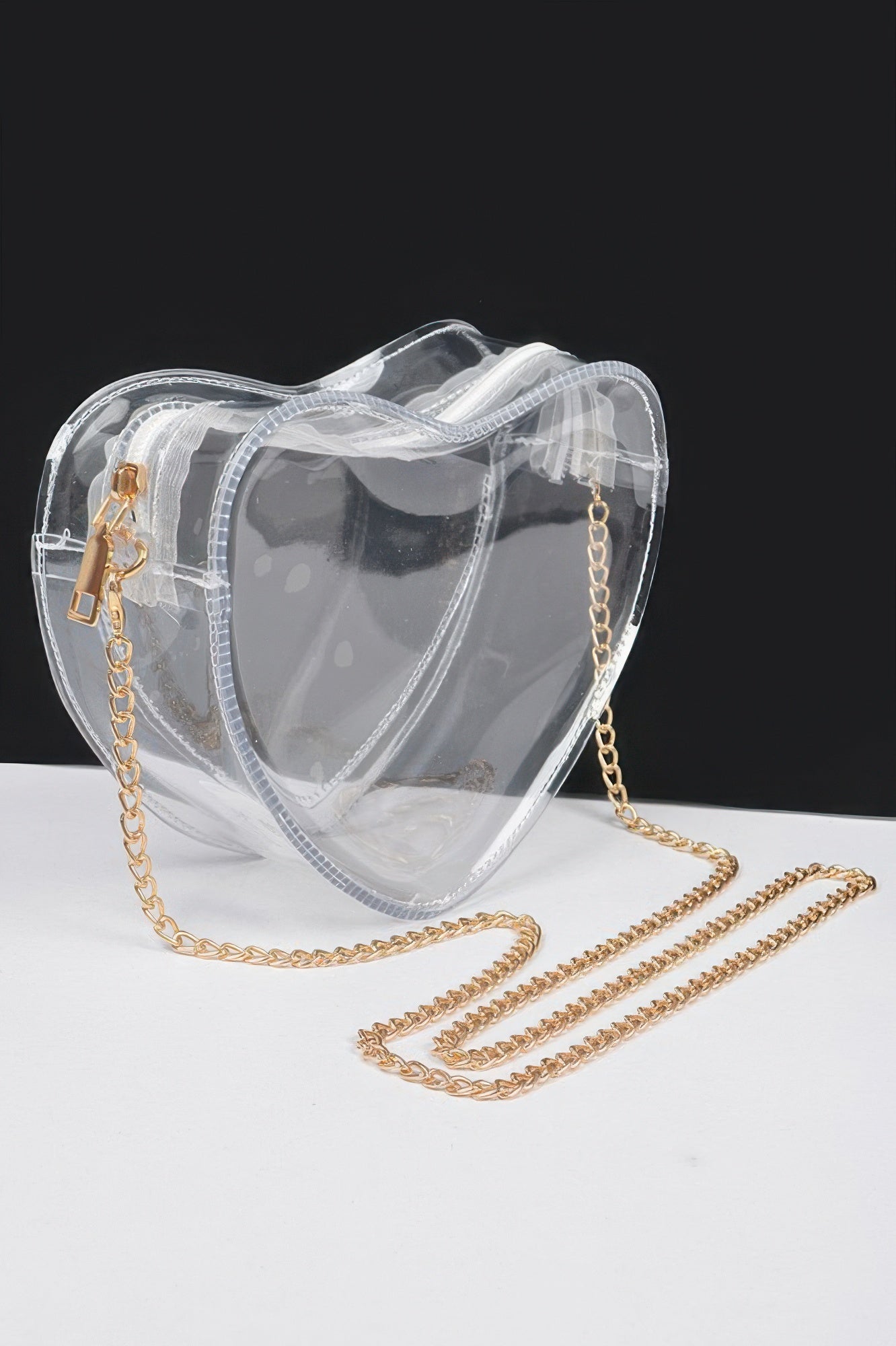 Clear Heart Shape Crossbody Bag