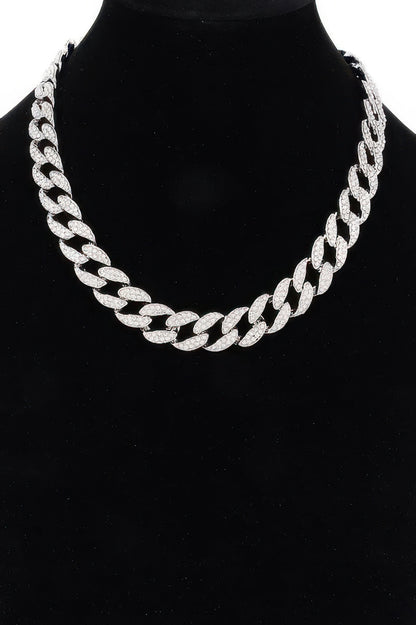 Hammered Bulk Chain Necklace