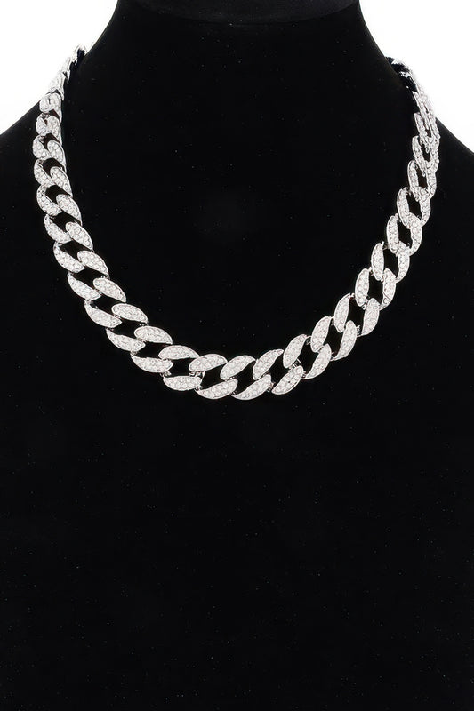 Hammered Bulk Chain Necklace