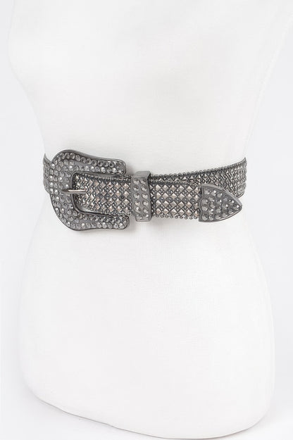 Rhinestone Western Style Plus Size Belt