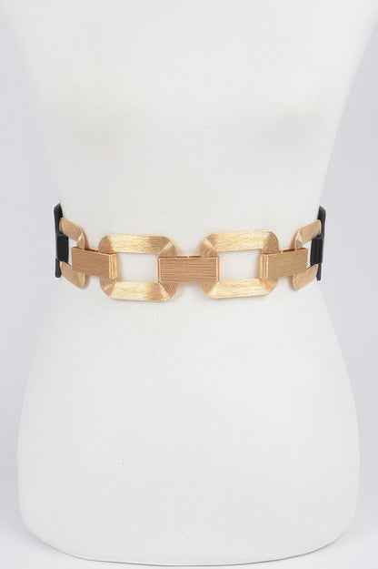 Faux Leather Multi Metal Buckle Plus Size Belt