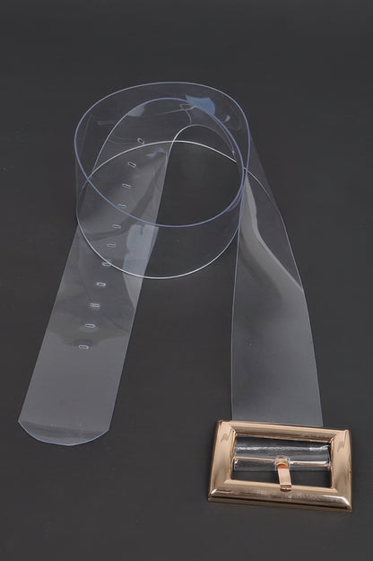 Oversized Transparent Pvc Belt
