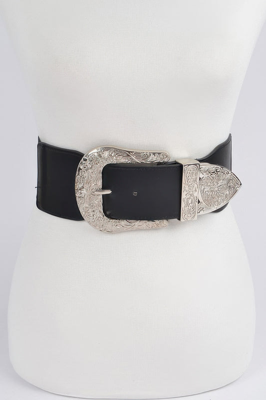 Wide Multi Metal Elastic Belt