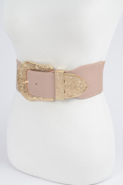 Wide Multi Metal Elastic Belt