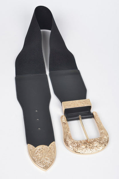 Wide Multi Metal Elastic Belt