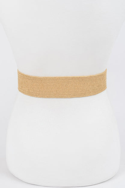 Weaved Pearl Buckle Belt