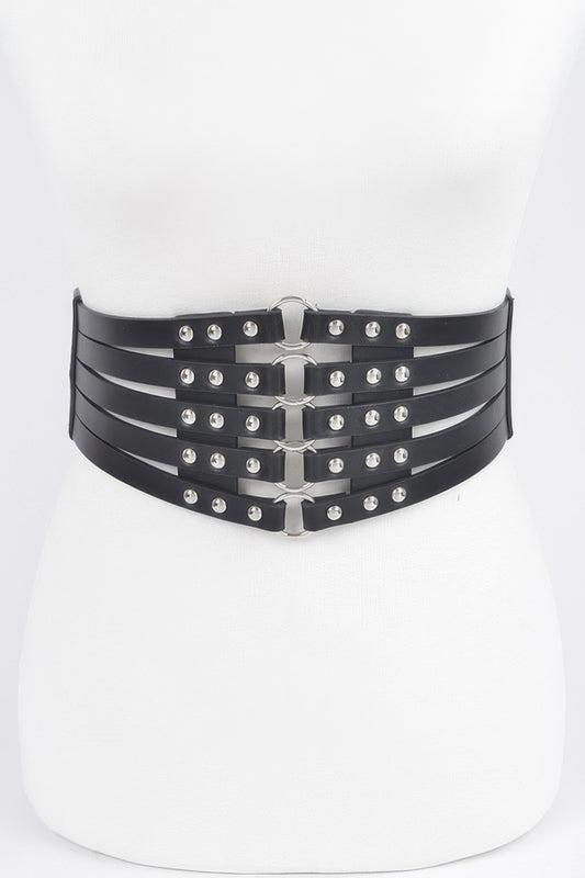 Stud Waist Elastic Belt