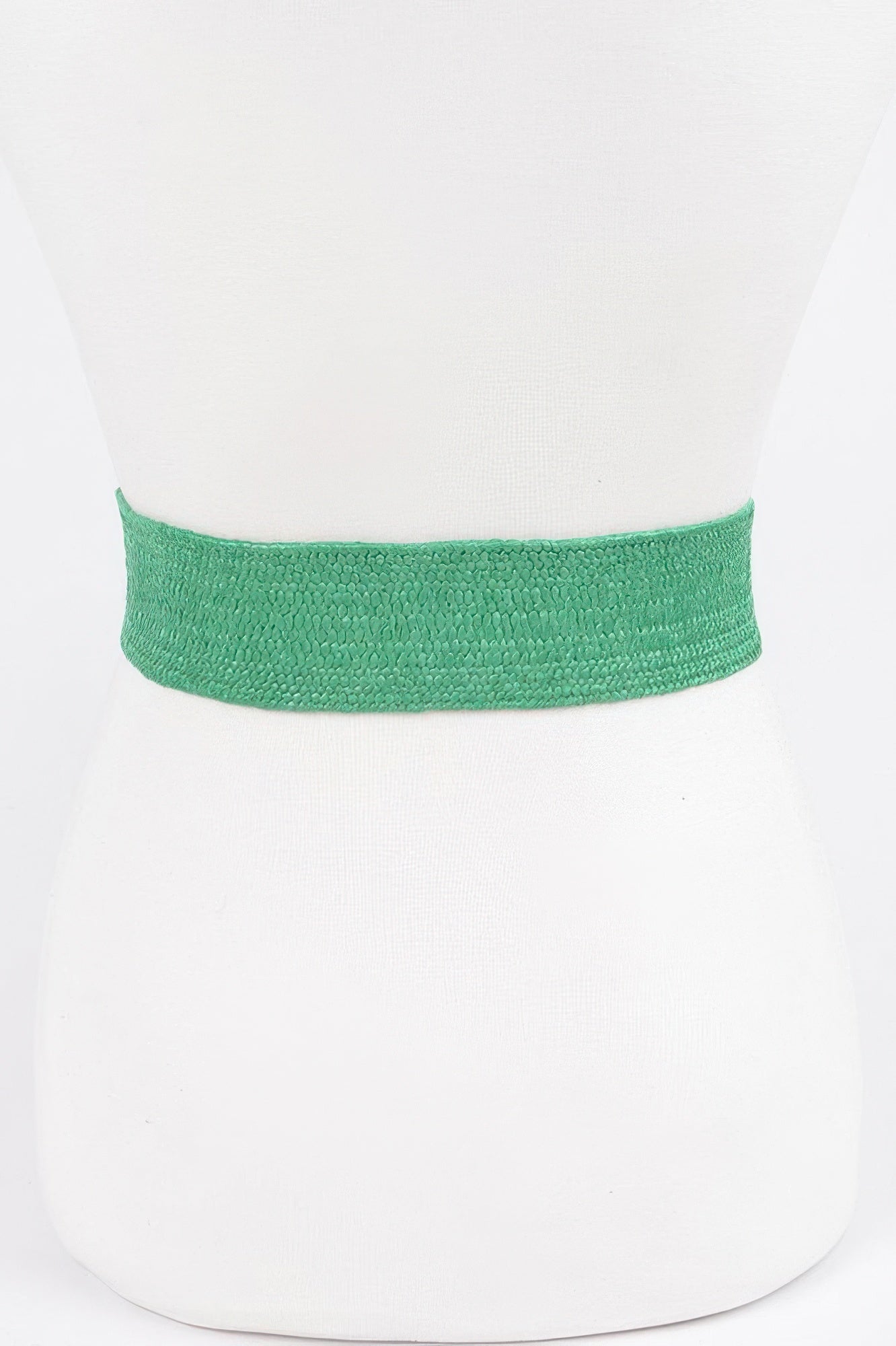 Faux Straw Elastic Belt