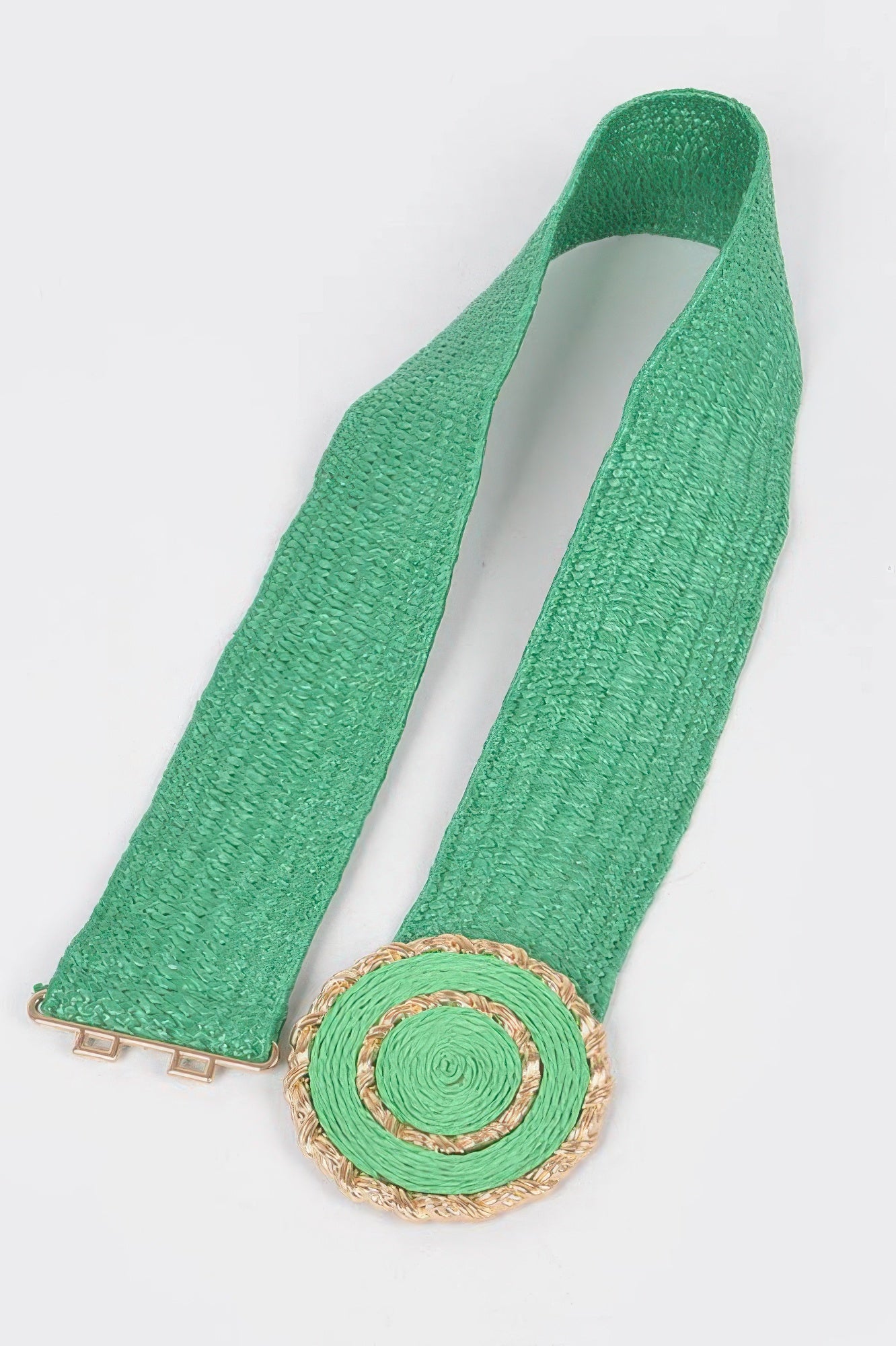 Faux Straw Elastic Belt