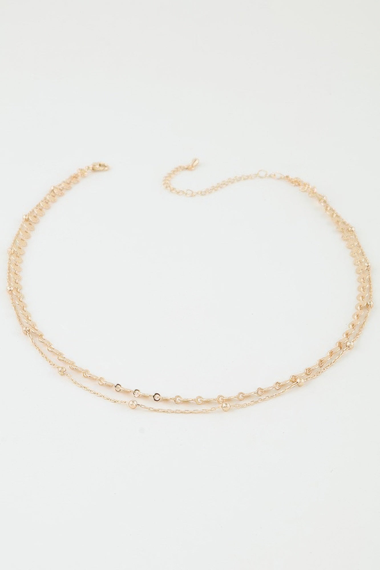Double Disc Chain Necklace