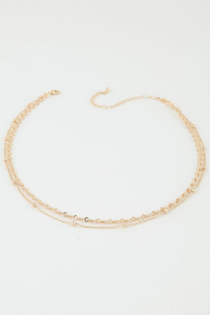 Double Disc Chain Necklace