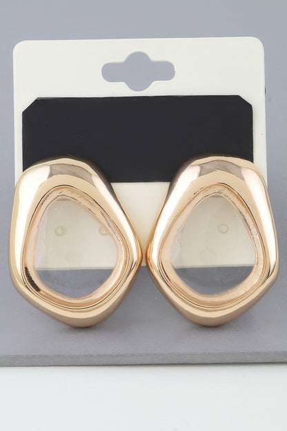 Abstract Transparent Stone Earrings
