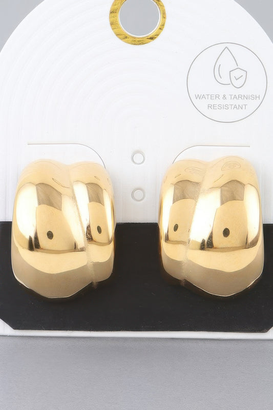 Wide Twist Hoop Earrings
