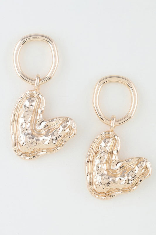Hammered Boomerang Earrings
