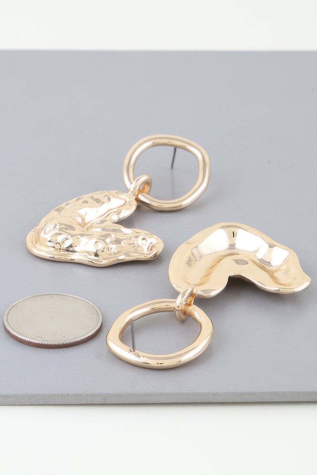 Hammered Boomerang Earrings